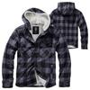 Brandit Hooded Lumberjacket mit Teddyfutter black/grey, Größe XXL