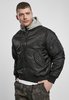 Brandit MA-1 Jacke Sweat Hooded schwarz/grau, Größe 5XL