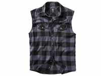Brandit Checkshirt Sleeveless black/grey, Größe 3XL