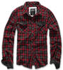 Brandit Duncan Check Shirt Langarm Hemd rot/braun, Größe XL