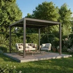 Ximax Aluminium Pergola Shade Beschattungssystem mit Lamellendach 300 x 300 cm -