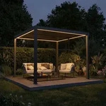 Ximax Aluminium Pergola Shade Beschattungssystem mit Lamellendach 300 x 300 cm inkl.