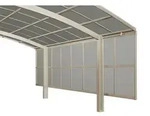 Ximax Carport Zubeh&ouml;r Seitenwand H&ouml;he 1500 mm Edelstahl-Look 2 Module 491,2 x