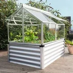 Vitavia Hochfr&uuml;hbeet Paris inkl. 4 Dachfenster 3 mm ESG Aluminium eloxiert