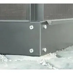 Vitavia Stahlfundament f&uuml;r Gew&auml;chshaus Calypso 4400, 12,5cm, Schwarz