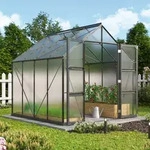 Vitavia Gew&auml;chshaus Domus 6700 HKP 4 mm inkl. 2 Dachfenster Schwarz