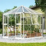 Vitavia Gew&auml;chshaus freistehend Pi 9000 inkl. 3 Seitenfenster Wei&szlig;