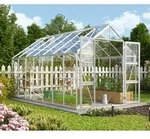 Vitavia Gew&auml;chshaus Domus 11500 ESG 3 mm inkl. 4 Dachfenster Aluminium eloxiert