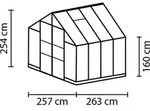 Vitavia Gew&auml;chshaus Domus 6700 HKP 6 mm inkl. 2 Dachfenster Smaragd