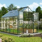 Vitavia Gew&auml;chshaus Domus 8300 ESG 3 mm inkl. 4 Dachfenster Smaragd