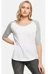 sportliches Build Your Brand Damen T-Shirt Rippb&uuml;ndchen 140 g/m2 mit Baumwolle