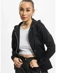 l&auml;ssiger Urban Classics Damen Hoodie Rei&szlig;verschluss Rippb&uuml;ndchen 300 g/m2 mit