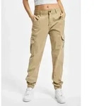 bequeme Urban Classics Damen Jeans Denim-Hose mit Stretch Baumwoll-Hose Beige -...