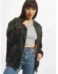 stylische Urban Classics Damen Jacke Stretch Rei&szlig;verschluss Taschen Schwarz - M