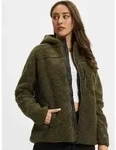 stylische Brandit Damen Jacke Rei&szlig;verschluss Taschen Khaki - XXL