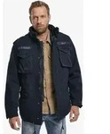 funktionale Brandit Herren Jacke Rei&szlig;verschluss Kapuze mit Baumwolle Navy - 6XL