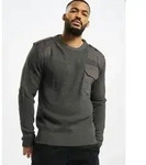 weiches Brandit Herren Sweatshirt Klettverschluss Grau - XL
