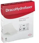 Dracohydrofaser 10x10 cm gelbildender Faserverband 10 St Verband