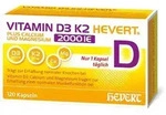Vitamin D3 K2 Hevert+Calcium u.Magnes.2000 IE Kps. 120 St Kapseln