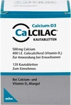 PZN-DE 09083097, Calcilac Kautabletten 500 mg/400 I.e. 120 St, Grundpreis:...