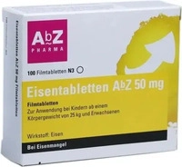 PZN-DE 06683738, Eisentabletten AbZ 50 mg Filmtabletten 100 St, Grundpreis: &euro;
