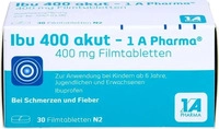 PZN-DE 07754334, 1 A Pharma IBU 400 akut-1A Pharma Filmtabletten 30 St, Grundpreis: