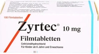 PZN-DE 03738203, Zyrtec 10 mg Filmtabletten 100 St, Grundpreis: &euro; 0,53 / St&uuml;ck