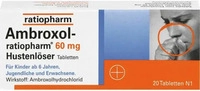 PZN-DE 00680868, AMBROXOL-ratiopharm 60 mg Hustenl&ouml;ser Tabletten 20 St, Grundpreis: