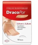 Dracopor Wundverband 3,8x3,8 cm steril hautfarben 50 St Pflaster