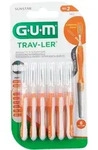 GUM Trav-Ler 0,9mm Kerze orange Intendent.+6Kappen 6 St Zahnb&uuml;rste
