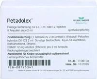 PZN-DE 08795341, Petadolex Ampullen 5x2 ml, Grundpreis: &euro; 1.449,- / l