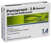 Pantoprazol-1A Pharma 20mg bei Sodbrennen msr.Tab. 14 St Tabletten magensaftresistent