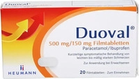PZN-DE 19203131, HEUMANN Duoval 500 mg/150 mg Filmtabletten 20 St, Grundpreis: &euro;