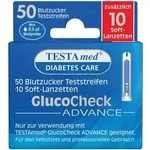 PZN-DE 13331394, Testamed GlucoCheck Advance 50 Teststr.m.10 Lanz. 1 St Kombipackung