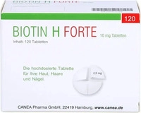 PZN-DE 00573345, Biotin H forte 10 mg Tabletten 120 St, Grundpreis: &euro; 0,37 /