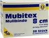 Mubitex Mullbinden 8 cm ohne Cello 20 St Binden