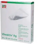 Vliwaktiv AG Aktivkohle Saugkomp.m.Silber 20x20 cm 10 St Kompressen