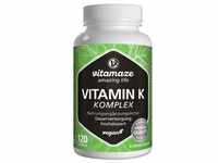 Vitamin K1+K2 Komplex hochdosiert vegan Kapseln 120 St