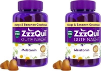 PZN-DE 08108176, 2x Wick ZzzQuil Gute Nacht mit Melatonin Mango-Banane 2x60 St