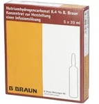 Natriumhydrogencarbonat B.Braun 8,4% Glas 5x20 ml Infusionsl&ouml;sungskonzentrat
