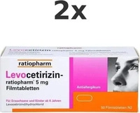 PZN-DE 15197741, LEVOCETIRIZIN-ratiopharm 5 mg Filmtabletten 50 St, Grundpreis: