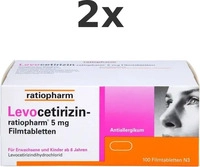 PZN-DE 15197758, LEVOCETIRIZIN-ratiopharm 5 mg Filmtabletten 100 St, Grundpreis: