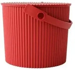 Hachiman Eimer mit Deckel, Gr&ouml;&szlig;e S, 8 Liter, Farbe uni rot