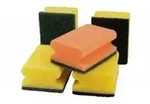 Padschwamm mit Griff | 95x70x45 mm| (gelb/schwarz)