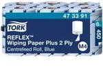 Tork ReflexTM Starke Mehrzweck-Papierwischt&uuml;cher Blau M4, SmartCore&reg;, 6 &times; 450