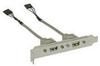 InLine 33390, InLine Slotblech USB 2.0, 2x USB Buchse auf 2x 5pol Pfostenverbinder,