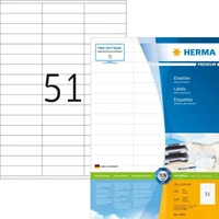 HERMA 4459, HERMA Etiketten 4459 wei&szlig; 70,0 x 16,9 mm, 100 Blatt
