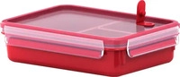 Emsa 517775, emsa Mikrowellendose CLIP MICRO mit Eins&auml;tzen rot 1,2 l, 1 St
