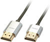 Lindy 41671, LINDY HDMI High Speed A/A Kabel Slim CROMO 1m Ethernet