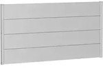 Biohort Sichtschutzzaun Wandpaneel ohne Acrylglas silber-metallic Sichtschutz
